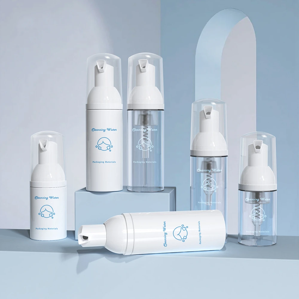 Customized Plastic Facial Cleanser Foaming Soap Bottle for Skin Care Cleanser