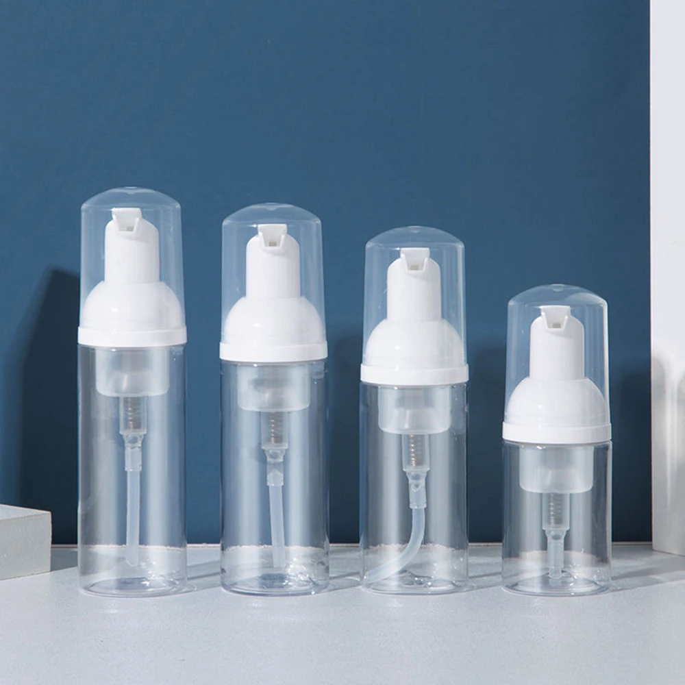 Transparent Pet Cosmetic Foaming Mousse Cleanser Bottle