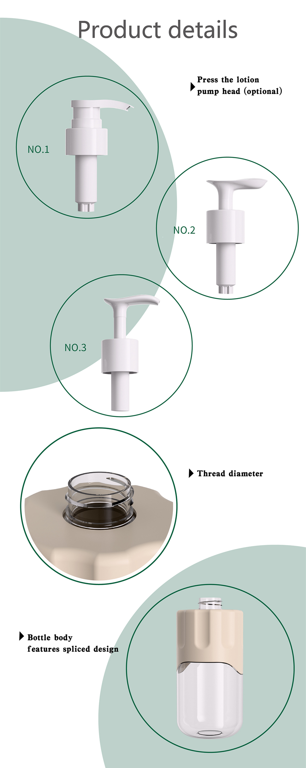 Luxury 300ml 500ml 700ml PET Plastic Shower Gel Bottles for Shampoo Personal Care