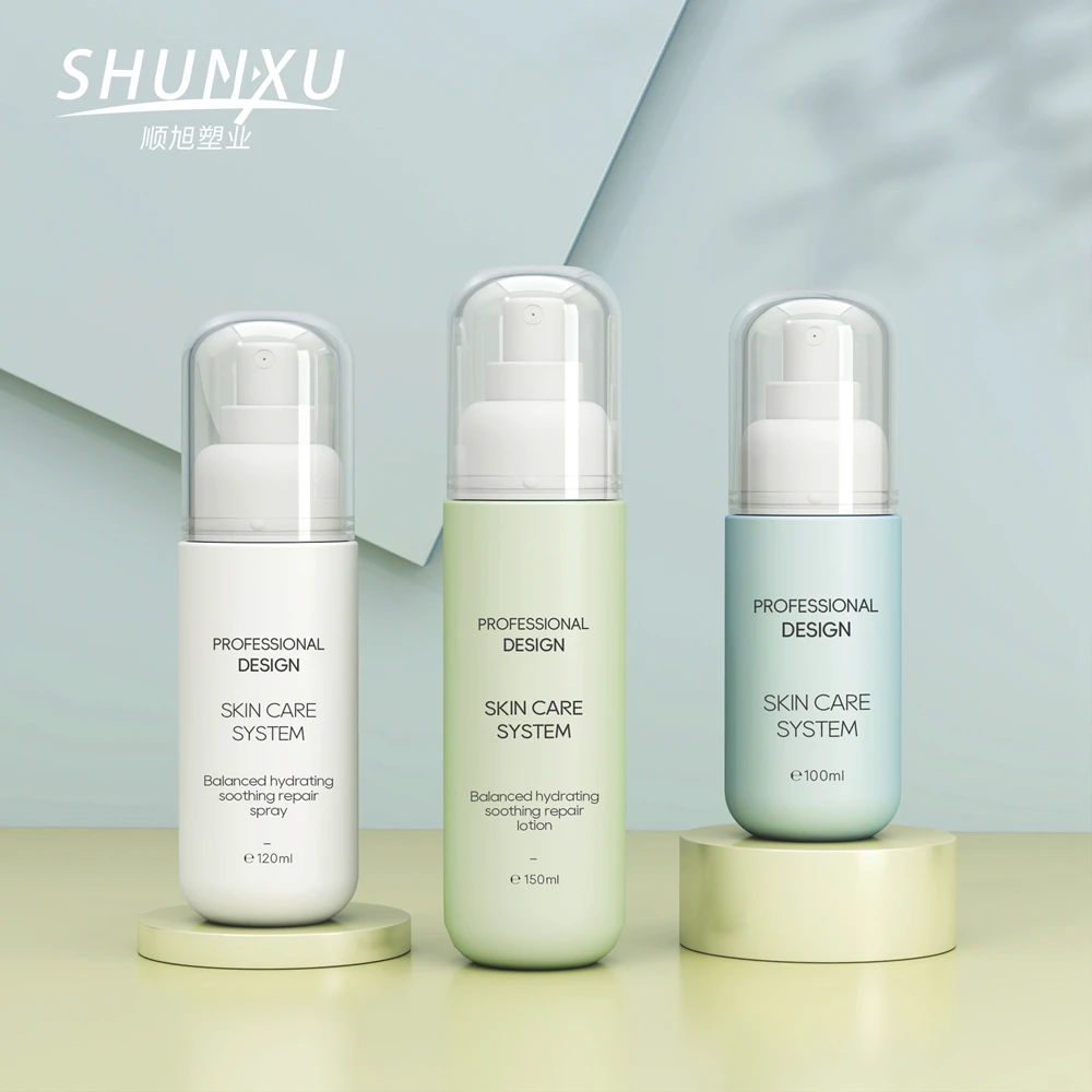 100-150ml Unique Design Round Plastic Spray Bottle For Cosmetic Packaging