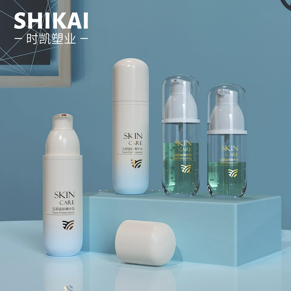 90ml-130ml White Clear Facial Cleanser Foaming Pump Bottle
