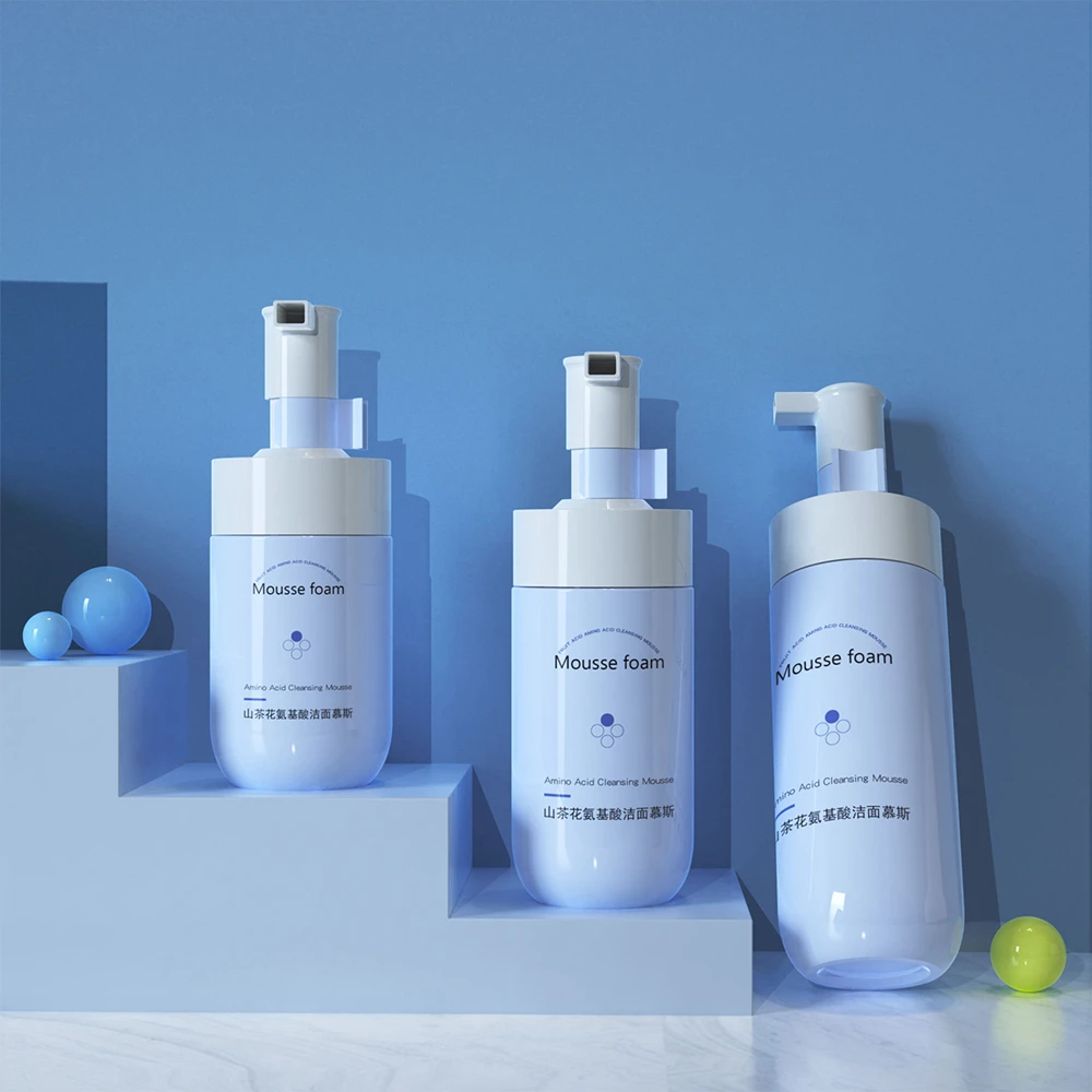 PET Hand Wash Cosmetics Foam Pump Shampoo Bottles