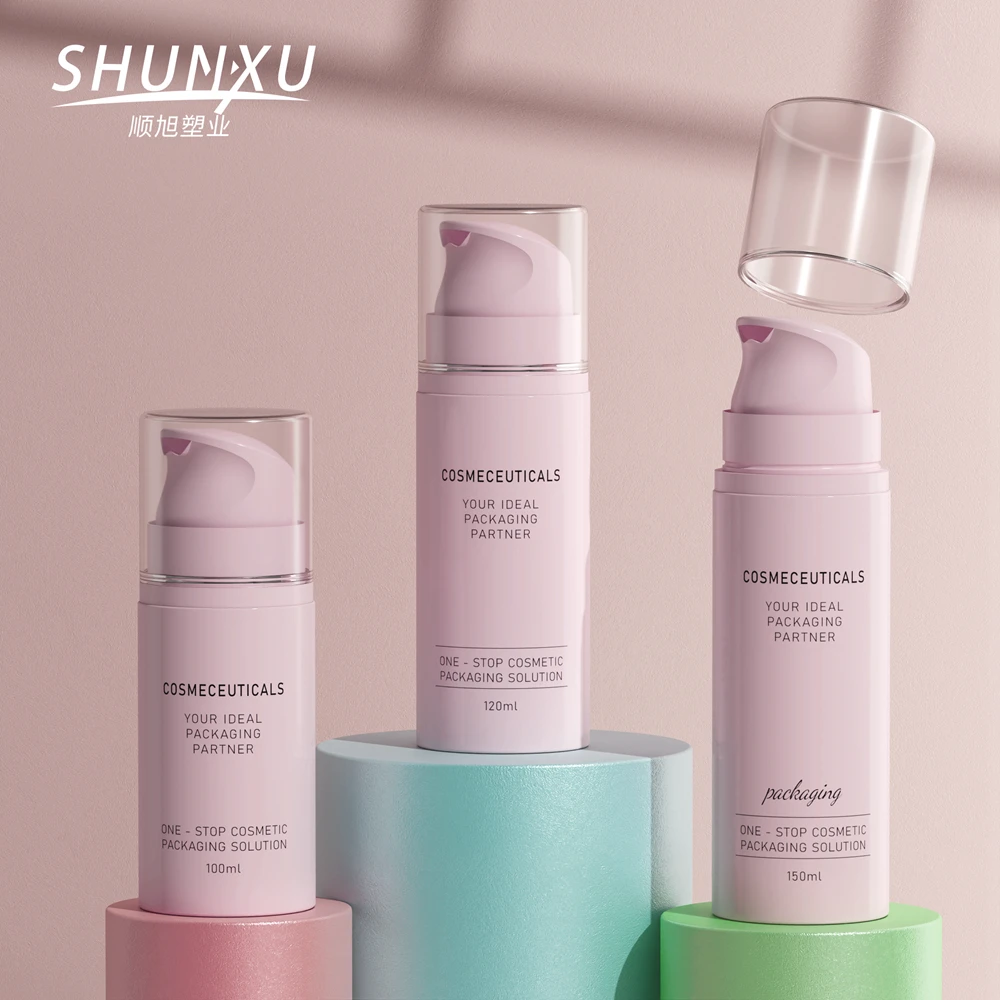 Luxury Facial Cleanser Foam Pink PET Foam Soap Dispenser Bottle