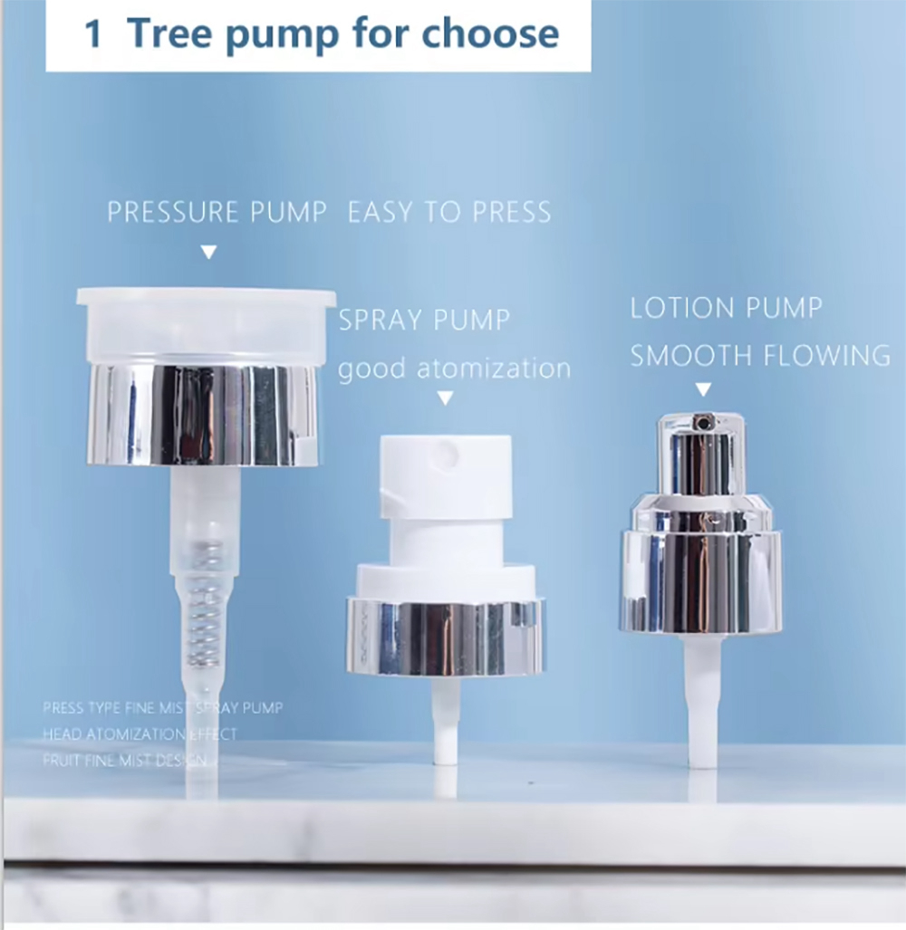 Cosmetic PET Flat-Shoulder Makeup Remover Bottle Spray Bottle and Jar Set