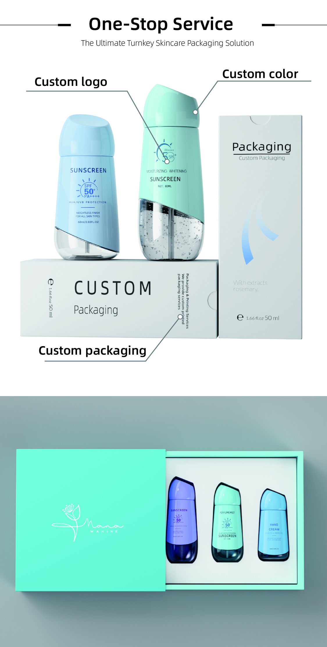 Patented Unique Design 60-100ML Mist Spray Bottle for Skincare Beauty Products