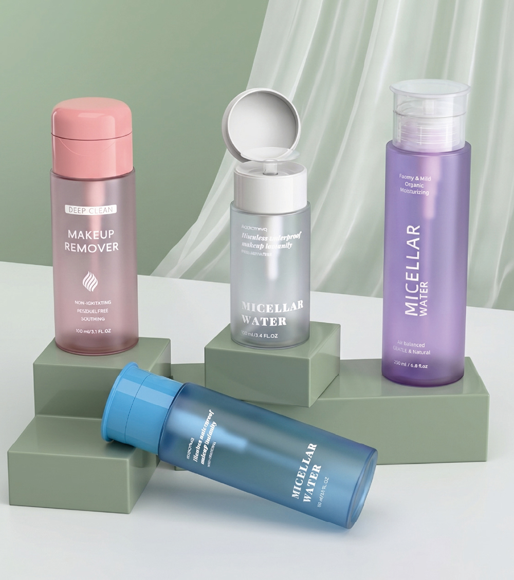 Cleansing Makeup Remover Bottle Press Pump Top Cap