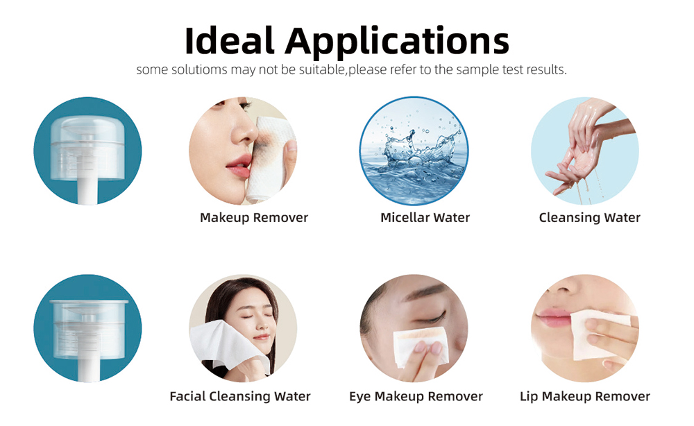 Cleansing Makeup Remover Bottle Press Pump Top Cap