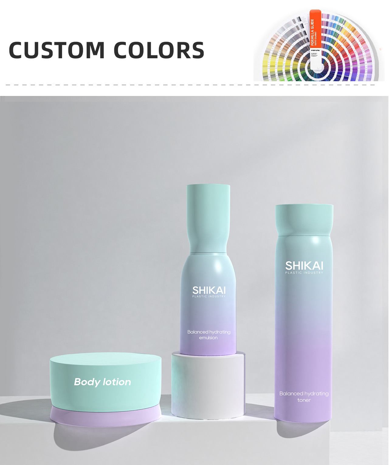 Luxury Cosmetic Packaging Lotion and Makeup remover Bottle Set with Cream Jars