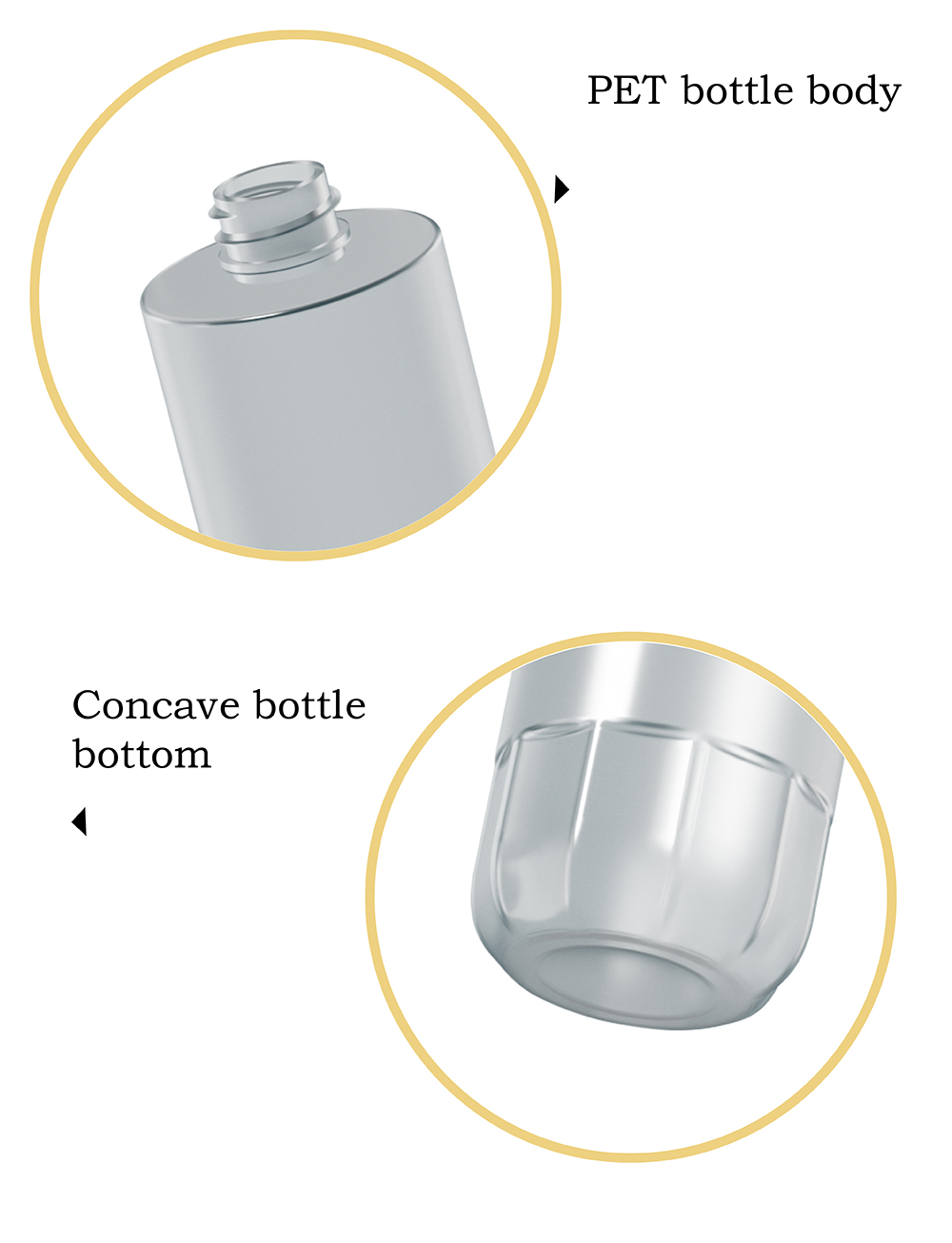 Luxury PETG Thick-walled Toner Mist Spray Sunscreen Lotion Bottle For Cosmetic Packaging